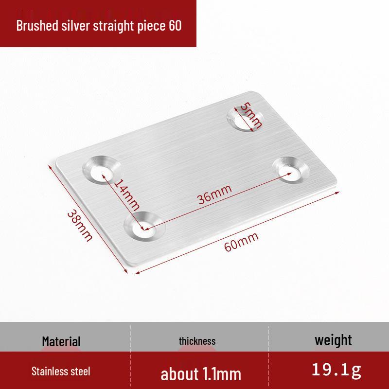 Thickened Stainless Steel 90° L-Shaped Angle Bracket for Shelf and Furniture Support