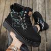 Martin Boots Men's Autumn High-top American Tooling Short Boots Youth Outdoor Sports Locomotive Riding Black Boots Men