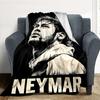 1pc Football Star Neymar Outdoor Blanket Lightweight Flannel, Soft & Warm, All-Season Use for Sofa, Outdoor, Camping, Living Room, Office080