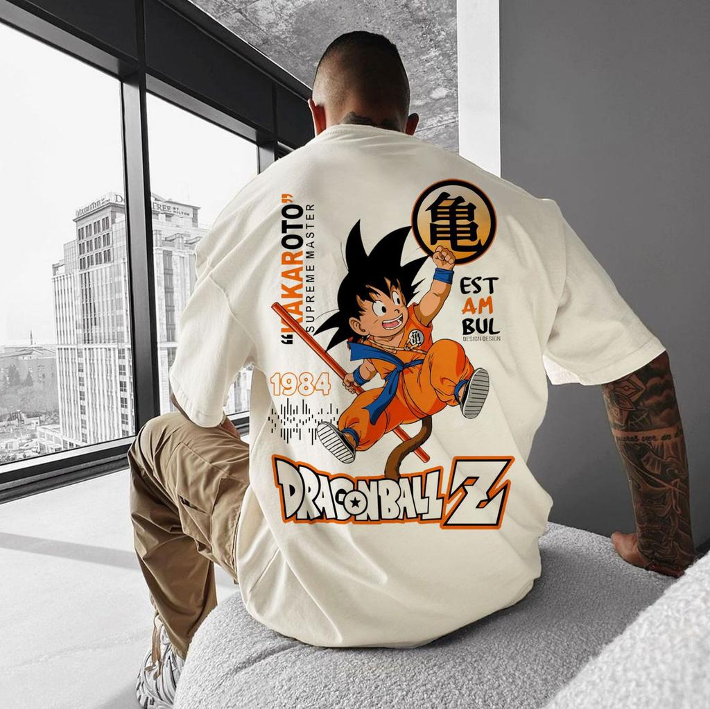 Dragon Ball Super, Sun Wukong, Animation Personality Printing Heavy Cotton T-Shirt, Handsome Cartoon Men'S And Women'S T-Shirt Short Sleeve Shirt