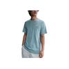 Sportswear Logo Soft Comfortable Short Sleeve T-Shirt Men Tops Denim-Blue Green Turquoise HJ0733-464