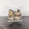 Transparent Acrylic Bookshelf Geometric Magazine Rack Ornaments Desktop Storage Container Home Decoration Accessories
