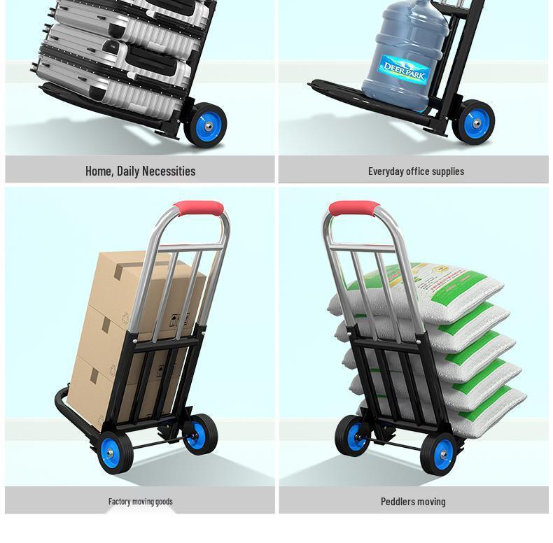 Foldable Handcart for Shopping and Luggage Transport