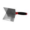 2Pcs Stainless Steel Drywall Corner Trowel with Soft Grip Handle Interior Exterior Corner Blades Ergonomic Anti-Slip Rubber Handle Masonry Corner Tool