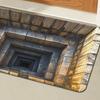 3D Bottomless Pit Rug Visual Trap Door Mat Non-Slip Absorbent Optical Illusion Depth Floor Mat for Home Entrance Living Room Playroom