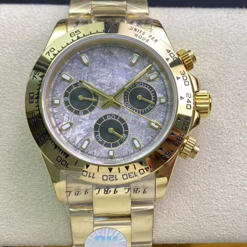 Rolex Daytona 40mm Diamond-Inlaid Multifunctional Automatic Mechanical Men's Watch.