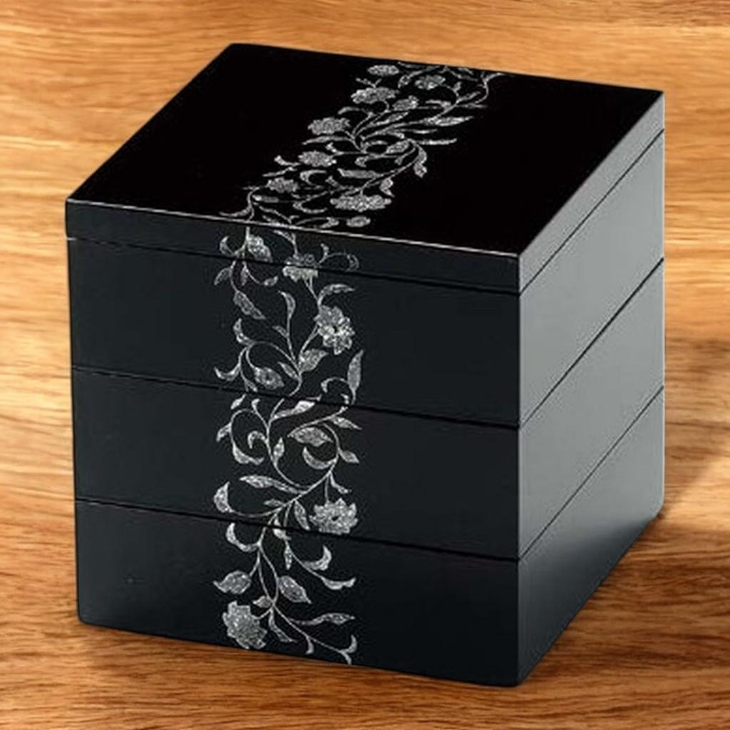 Lackware Jubako Sportkunst Tamuke Hergestellt in Japan J-kitchens Box, Tag, Deko, 5,5-Zoll, 3-stöckig, (16 cm), Harz,