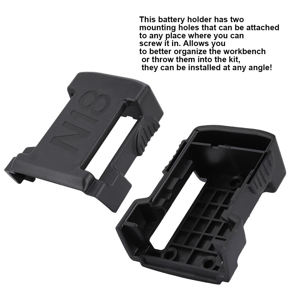 Battery Mount Fit For Milwaukee 18v Batteries HolderUnder Shelf Mount(5PCS)