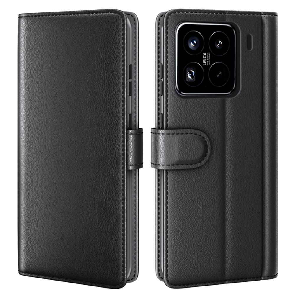 Etui dla Xiaomi 15 Pro Prawdziwa Skóra Licowa Pokrowiec na Telefon z Portfelem i Podstawką