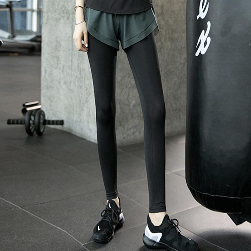 

Высококачественный женский быстросохнущий костюм из двух частей для йоги и фитнеса на весну и осень S [80-95 lbs]