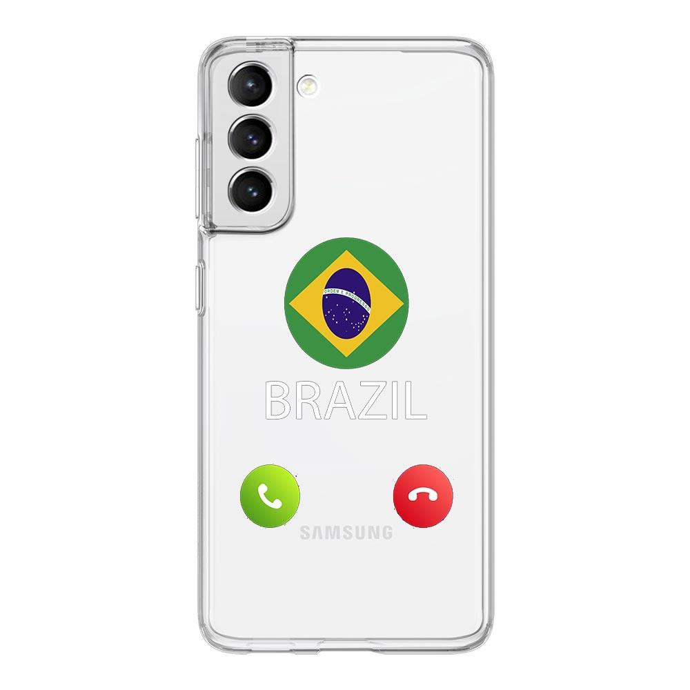 Brazil Brazilian flag Football Phone Case For Samsung Galaxy S23 S22 Ultra S20 S21 FE 5G S10 S10E S9 S8 Plus 4G Soft Clear Cover
