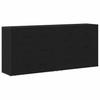 Dressoir in Zwart Eiken Look 160 x 33 x 70 cm Spaanplaat