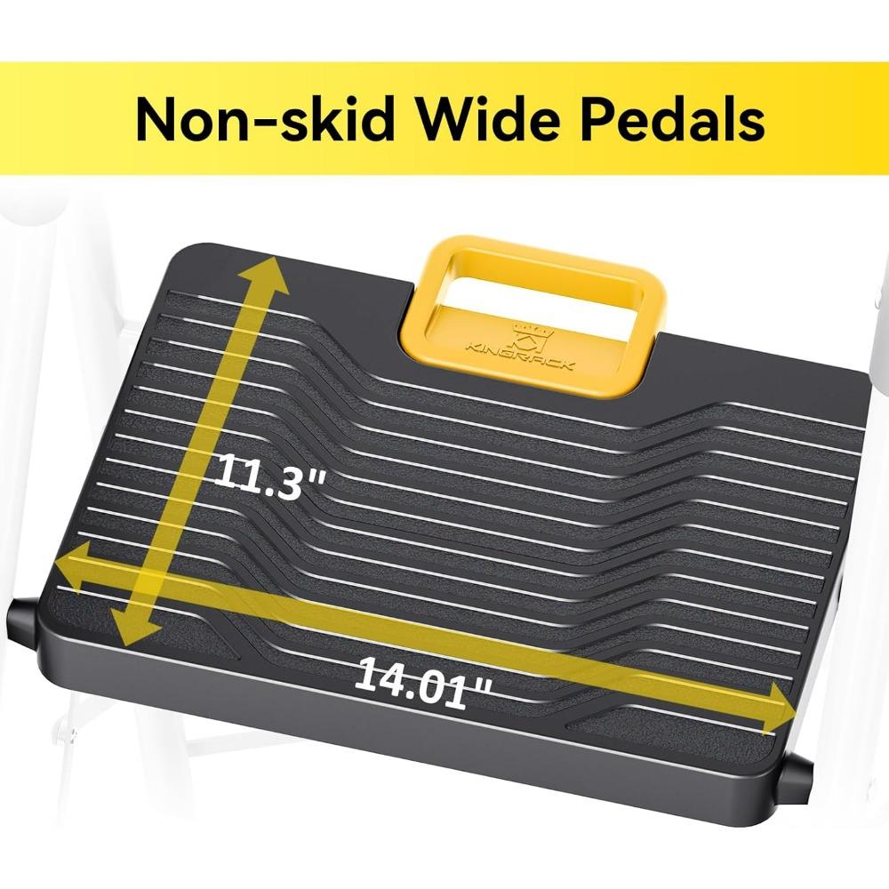 4 Stufen Klappleiter, 800 lbs Tragfähigkeit Tritthocker mit Sicherheitsverriegelung, Rutschfeste breite Pedale und Handlauf, Leichtgewicht, für Zuhause, Küche