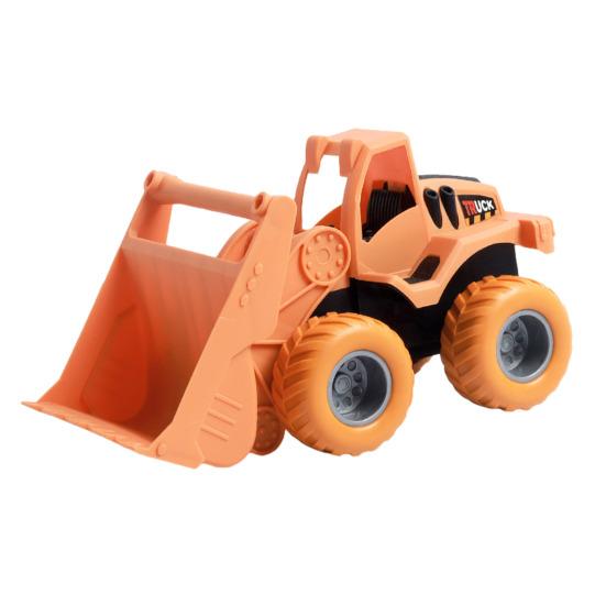 1/4 Stück Kinder Baufahrzeug Spielzeug Trägheitsantrieb Bewegliche Gelenke Ingenieurfahrzeug Kleinkinder Lernbagger Bulldozer Kipplaster Mischwagen