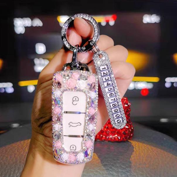 Volkswagen CC Key Case - Women's Diamond Cartoon Design for 17 Magotan CC Models