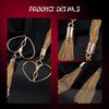 1Pairs Heart Nipple Clamps With Tassel Sex Adjustable Body Clips Non-Piercing Jewelry For Women And Couples