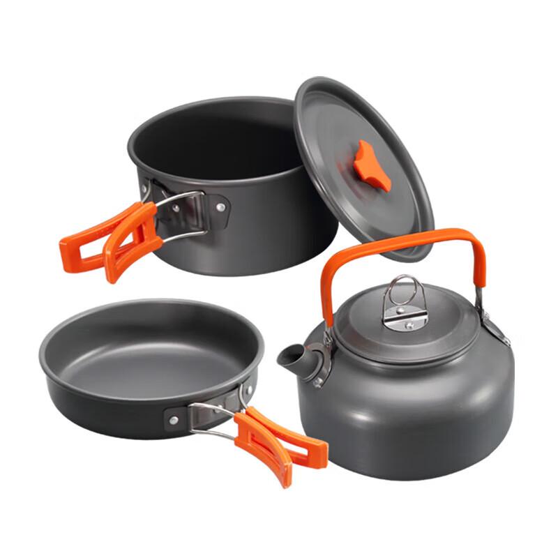 Huilingyang Outdoor Camping Cookware Set (Pot, Pan, Kettle)