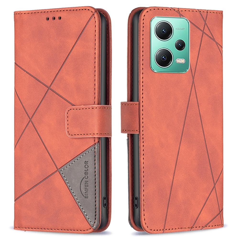 BINFEN COLOR für Xiaomi Poco X5 5G/Redmi Note 12 5G (Global)/(Indien)/(China) Brieftasche Hülle Magnetverschluss Leder Handy Ständer Abdeckung
