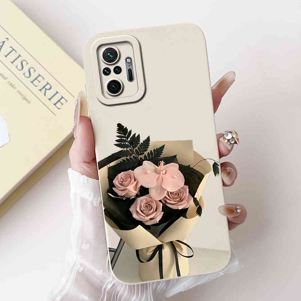 For Xiaomi Redmi Note 10 Pro 4G 6.67" Case Cherry Fashion Girl Soft Silicone TPU Cover For Redmi Note 10Pro 4G M2101K6G Shell