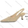 Fashion 2025 Shoes Suede Women Pumps Pointed Hollow Out High Heels 6 CM Summer Women's Sandals Occupation Office Shoes Kitten Heels