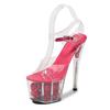 Women's Transparent Crystal Shoes Summer Super High Heels Stiletto Platform Wedding Shoes 181 Series 17cm Heel 7cm Platform LFD