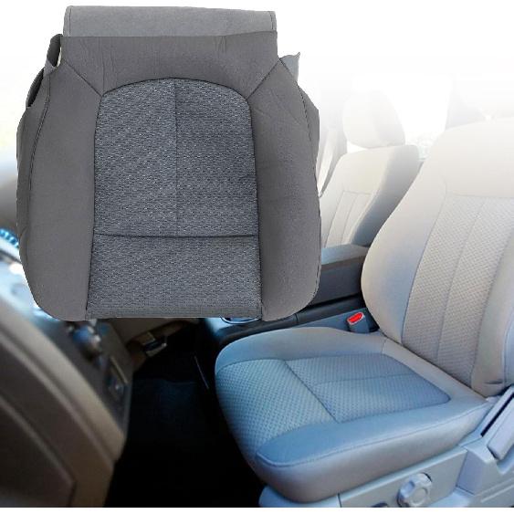 NLQR Steel Gray Front Driver Side Bottom Replacement Cloth Seat Cover Compatible with Ford F-150 2011 2012 2013 2014 Driver Seat Replacement