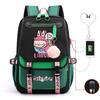 Cute LABUBU cartoon printed backpack for junior high school students with large capacity ins wind school bag
