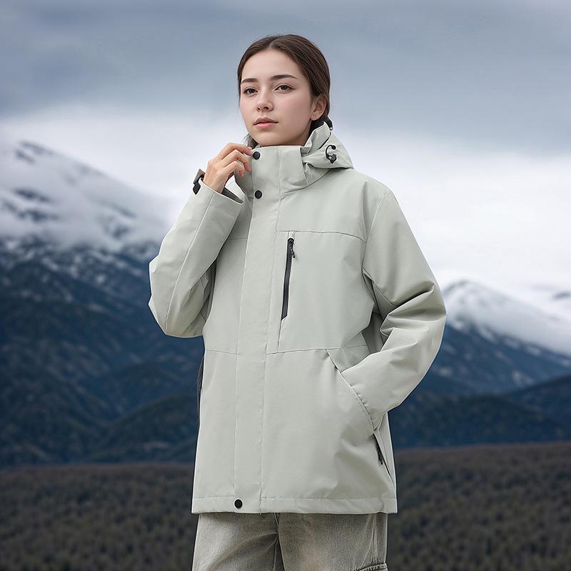 

Бренд Оригинальный Унисекс Водонепроницаемый Ветрозащитный Пуховик Три-в-Одном: Куртка для альпинизма с термозапаянными швами 4XL