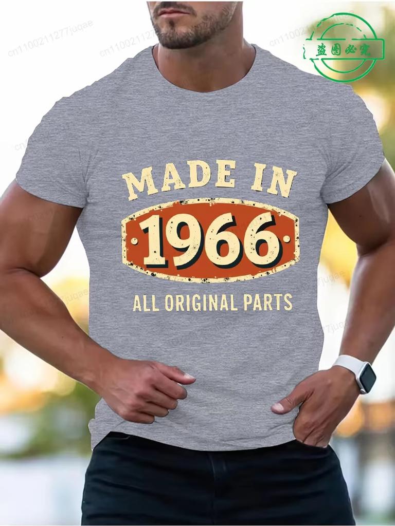 Made In 1966 All Original Parts Print Vintage Tshirts For Unisex Wounisex Summer Fashion Tees Short Sleeve Tshirt T Shirts Clothing