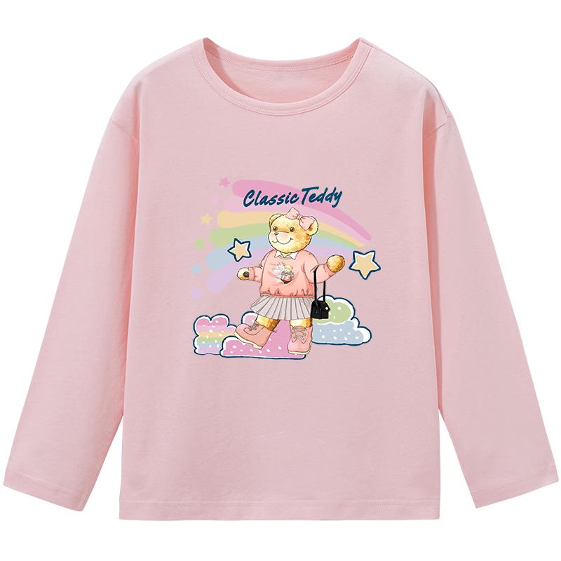 Classic Teddy Girls Long Sleeve Round Neck T-Shirt 110
