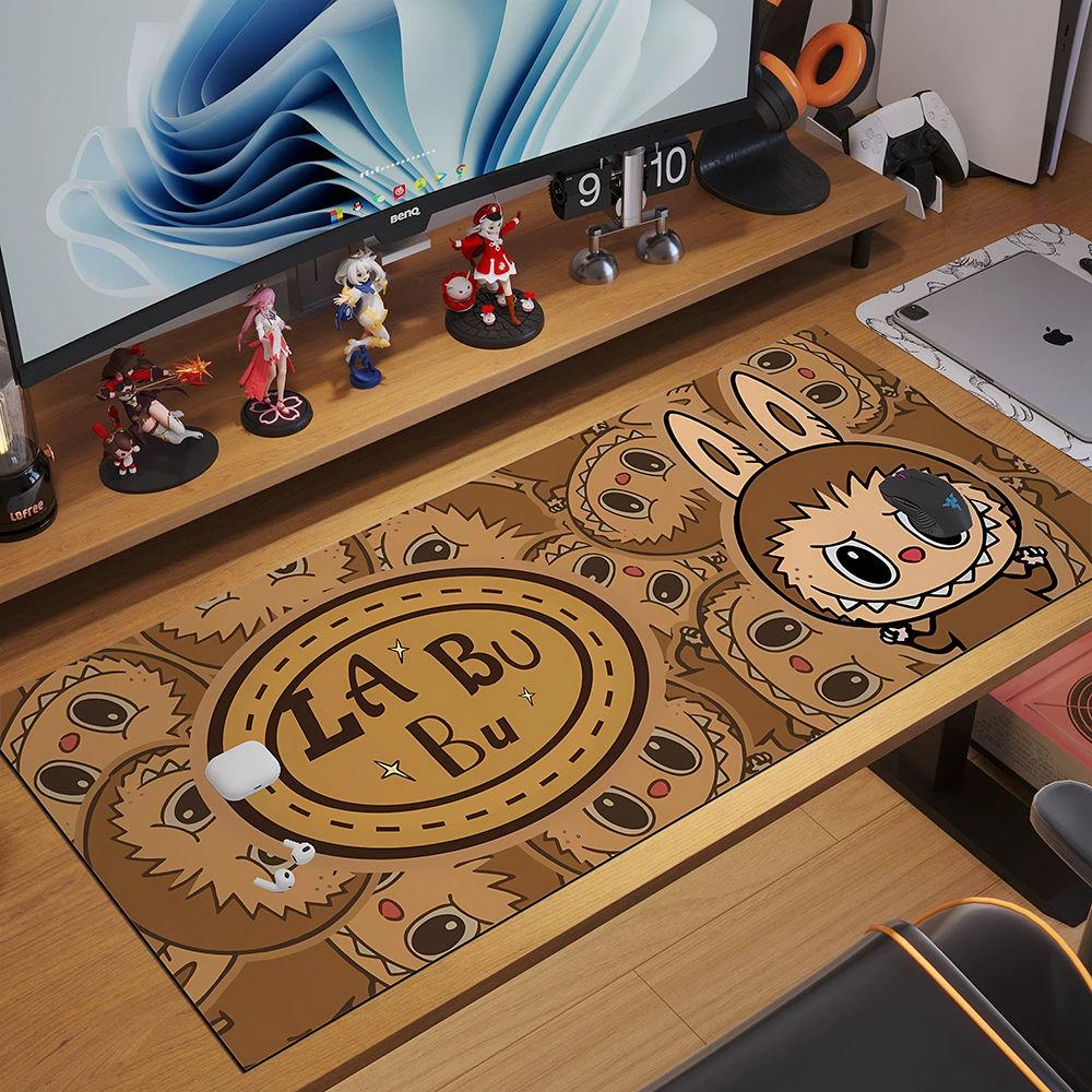Labubu Trendiges Gaming-Mauspad, Übergroßes E-Sport-Spiel, Bürocomputer, Laptop, Rutschfeste Tastaturunterlage