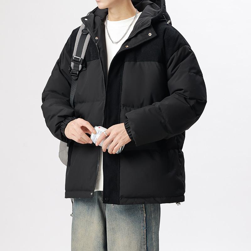 2025 Down Jacket Men's Winter Thickened Warm Hooded Down Jacket Couple Casual Loose Top Cotton Jacket