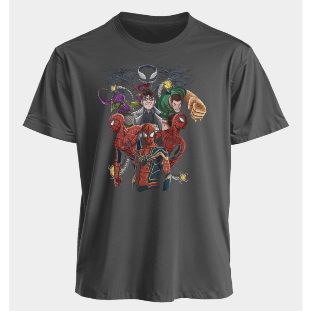 Men's and Women's T-shirts Spider-Man Venom Summer American Spring and Autumn Loose Punk Harajuku Y2k Niche Short Sleeves