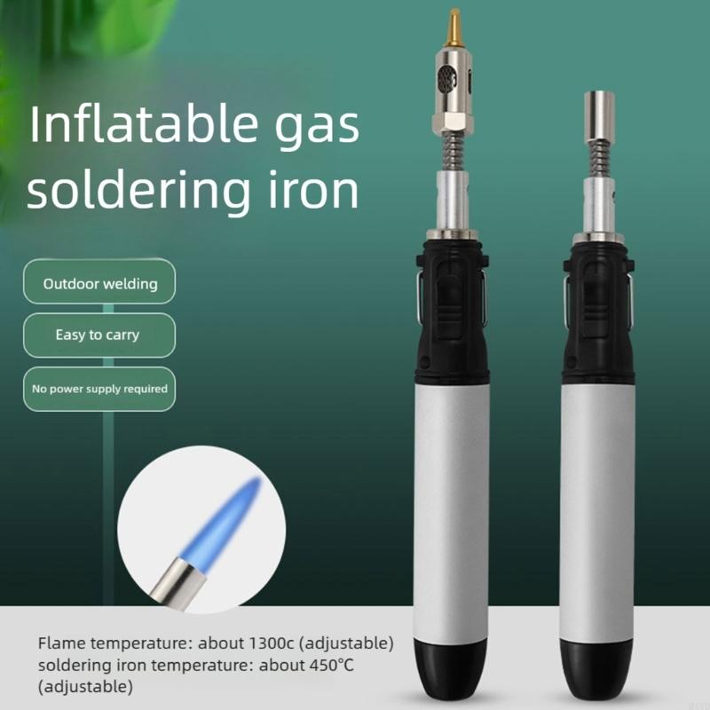 Professional Soldering Iron Set,Gas Soldering Iron, Cordless and Portable with Adjustable Soldering Temperature M4YD