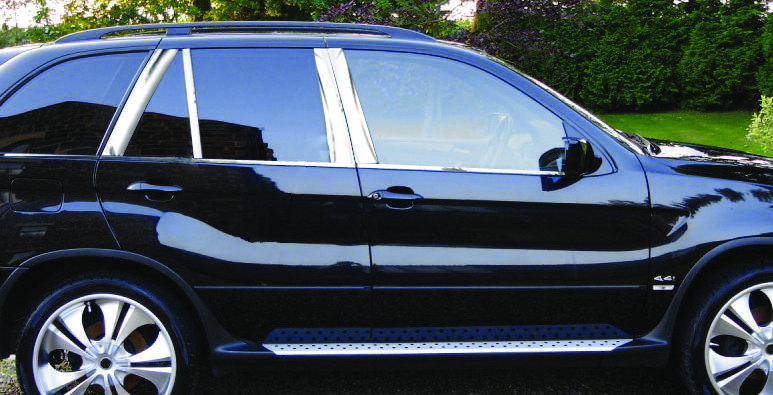 

Молдинги стоек дверных (нерж.) для BMW X5 E-70 2007-2013 гг