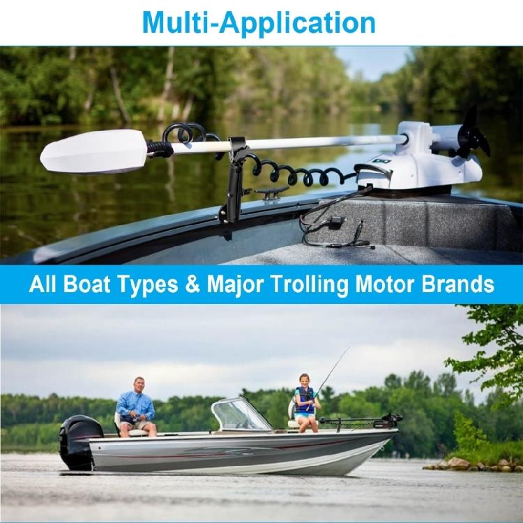 Universal Marine Trolling Motor Stabilizer Mount Bracket Rustproof Aluminum Construction Quick Installation
