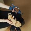 Fashion 2025 New Retro Sheepskin Women Sandals French Chunky Heel Open Toe Sandals Buckle Strap Summer Shoes Heel Women Explosive Spot