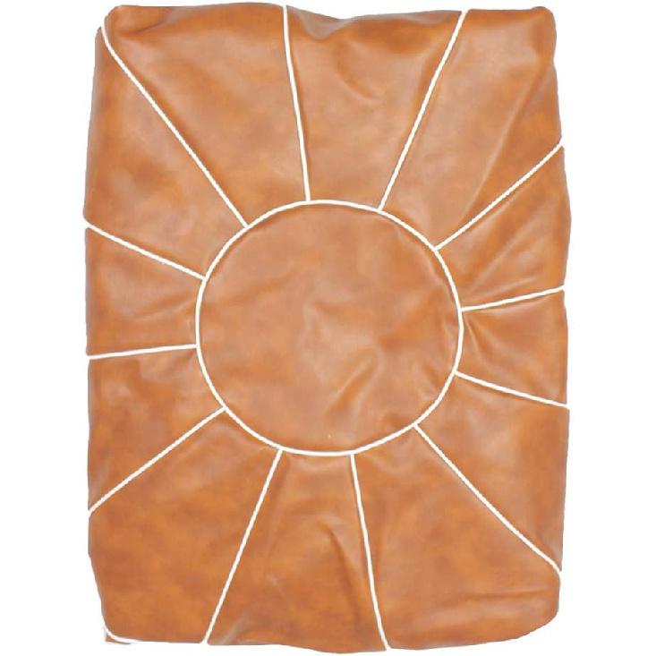 Decorative Pouf Foot Stool Round Unstuffed Leather Ottoman Cushion Storage seat or for Resting Your Feet on, Floor Chair Foot Living Room Bedroom