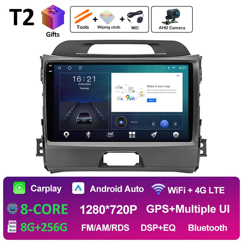 Car Video For KIA Sportage 2010 2011 2012 2013 - 2016 Radio Player Intelligent System Wireless Carplay Cooling fan WIFI NO 2 din