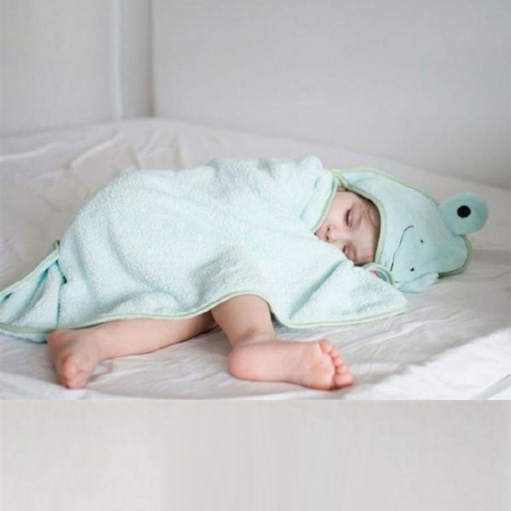 Cartoon Design Baby Hooded Towel Fleece Washcloths Wash Bathrobe Blanket for Children Unisex