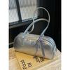 Bag women's new trendy fashion bowling portable women's bag versatile silver shoulder underarm bag