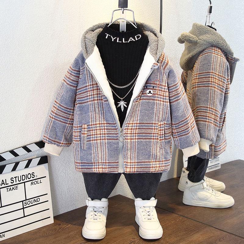 Girls' Fleece-Lined Winter Coat: 2025 Parka, Thickened Windbreaker, Cotton-Padded Jacket