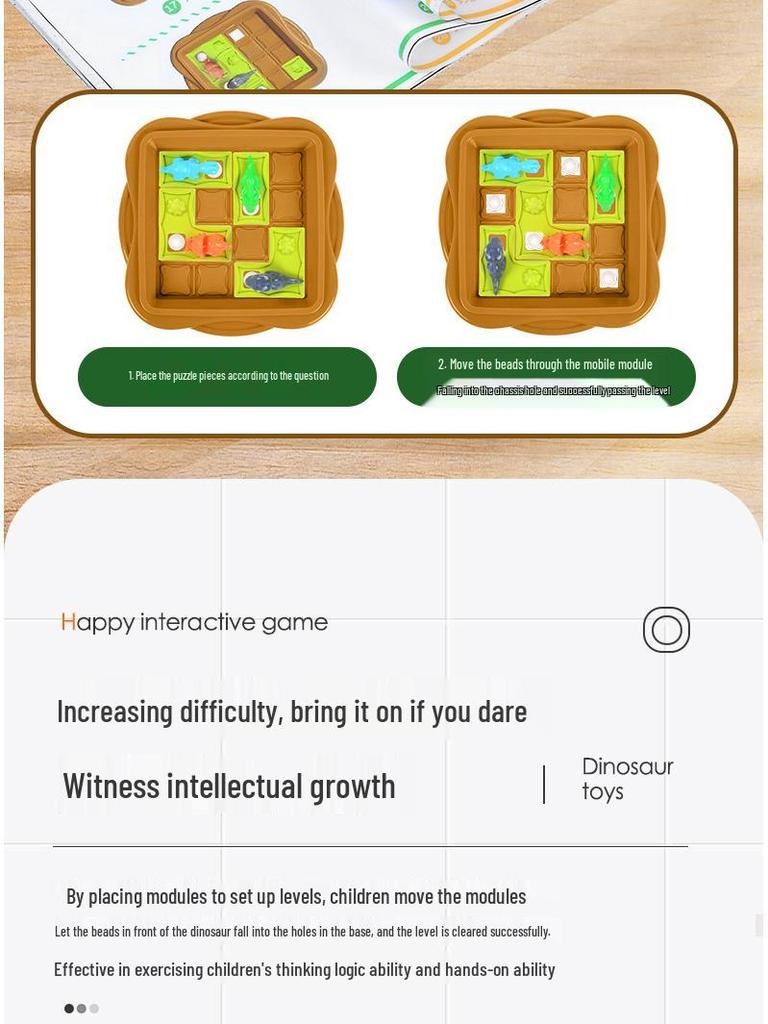 Dinosaur Adventure Logic Puzzle Game for Kids - Parent-Child Interaction