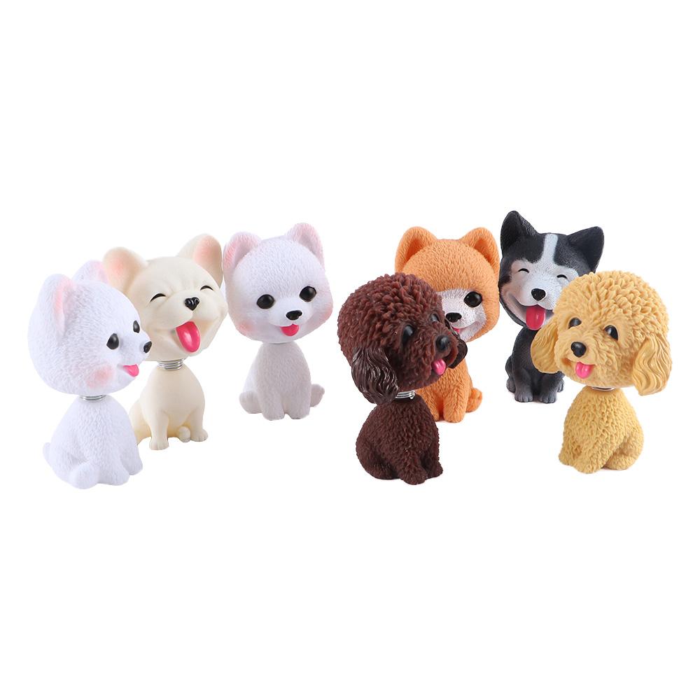 Wobble Head Dolls Simulation Dog Car Ornaments Bobblehead Dog Nodding Puppy Toys Shaking Head Dog