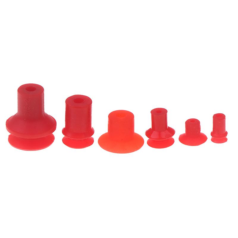 5Pcs Mechanical Hand Vacuum Suction Cup Red Corrugated U8 U15 B5/8/10/15 Industrial Pneumatic Accessories