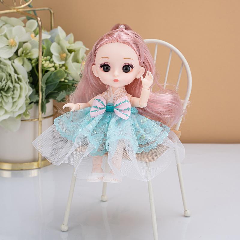 16cm Doll Set Dress Up Girl Toy Princess Doll Play House Birthday Gift Accessories