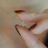 14K Goldplattierter S925 Sterling Silber Japanischer Stil Kreuzanhänger mit Mikro-Pavé-Verzierung.