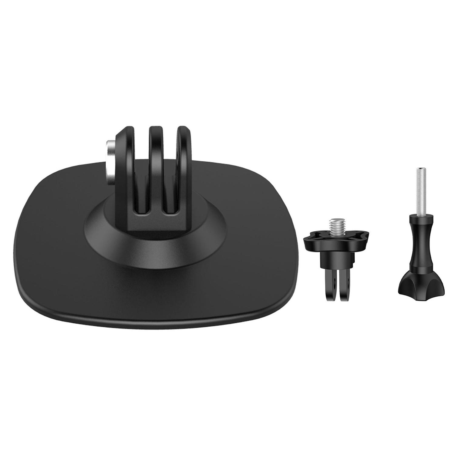 GP383 TPU + Composite Nylon Motorcycle Helmet Camera Mount Adhesive Adapter for GoPro Insta360 B