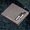 Full Pack 20 Regular Cigarettes Case Box Automatic Ejection Holder with Dual Arc Lighter USB Rechargeable, Flameless, Windproof,Moisture-Proof,Black