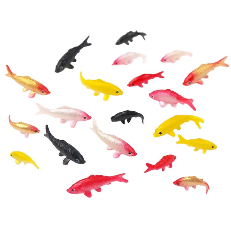 50-Piece Mini Carp Ornaments Suitable For DIY Fish Tank Decoration Gifts Suitable For DIY Fish Tank Garden Display